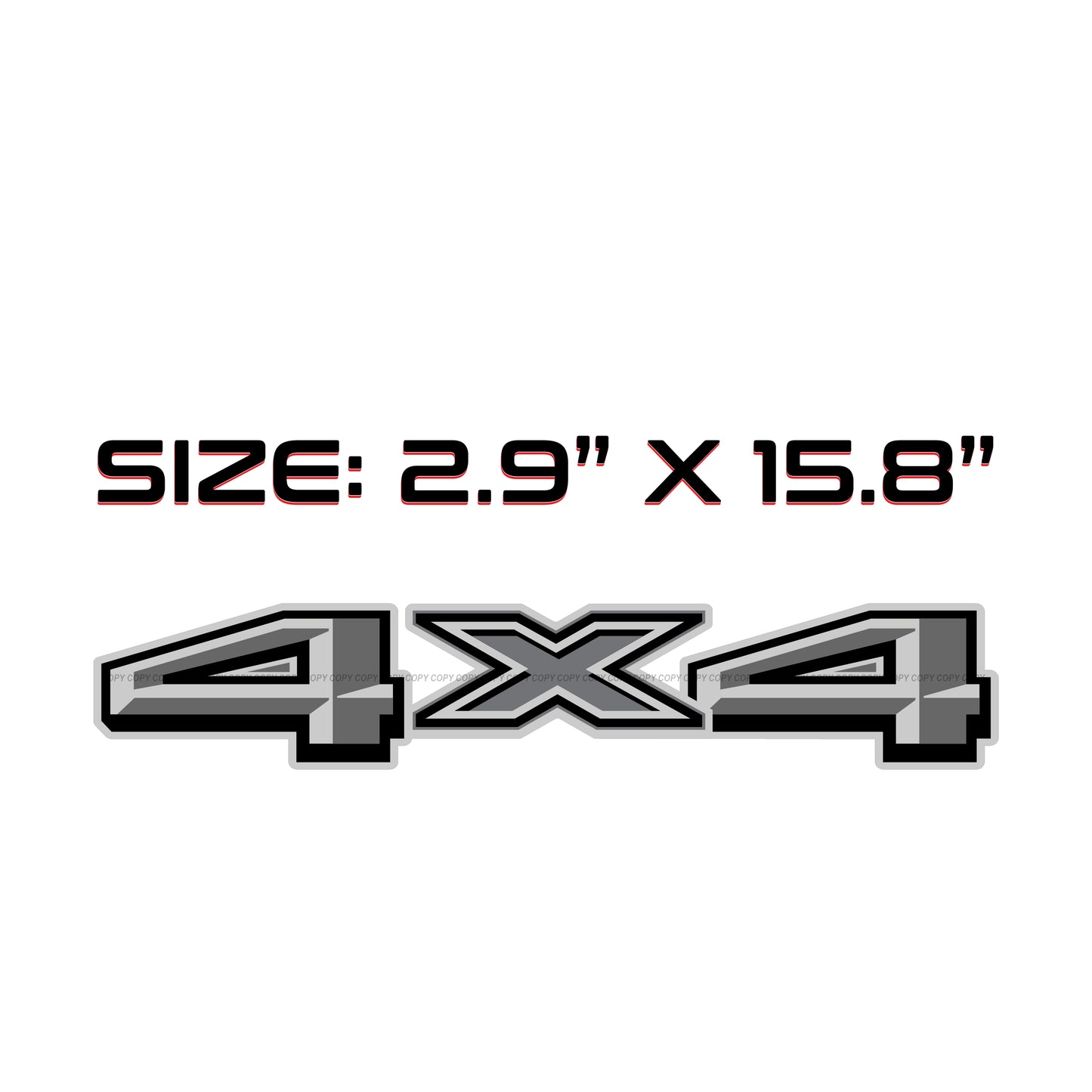 4X4 Decals Bedside Truck Stickers Compatible with New F150, F250, F350 Super Duty