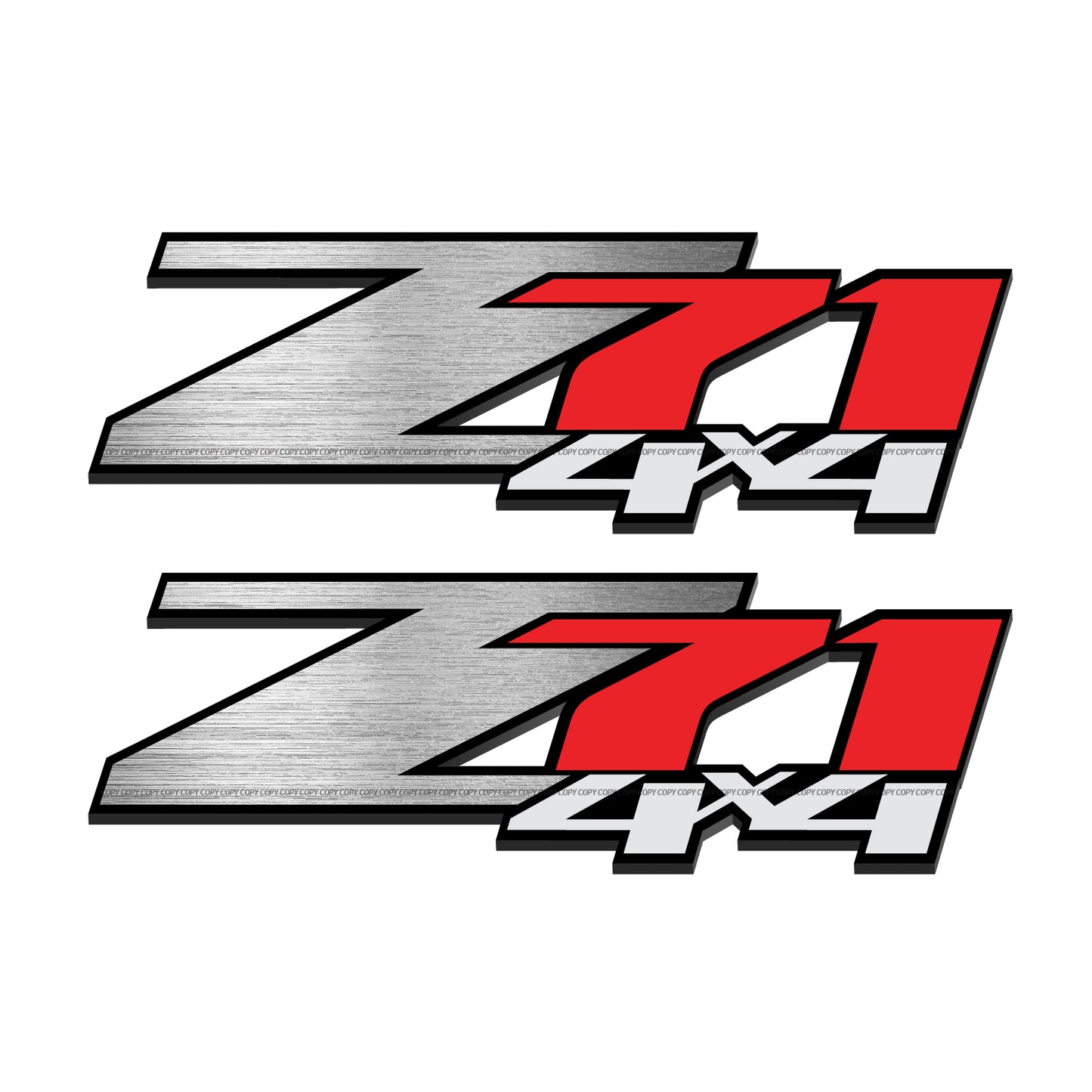 Z71 4x4 Decals Metal Stickers Chevy Silverado - F - 1500 2500 HD Stickers