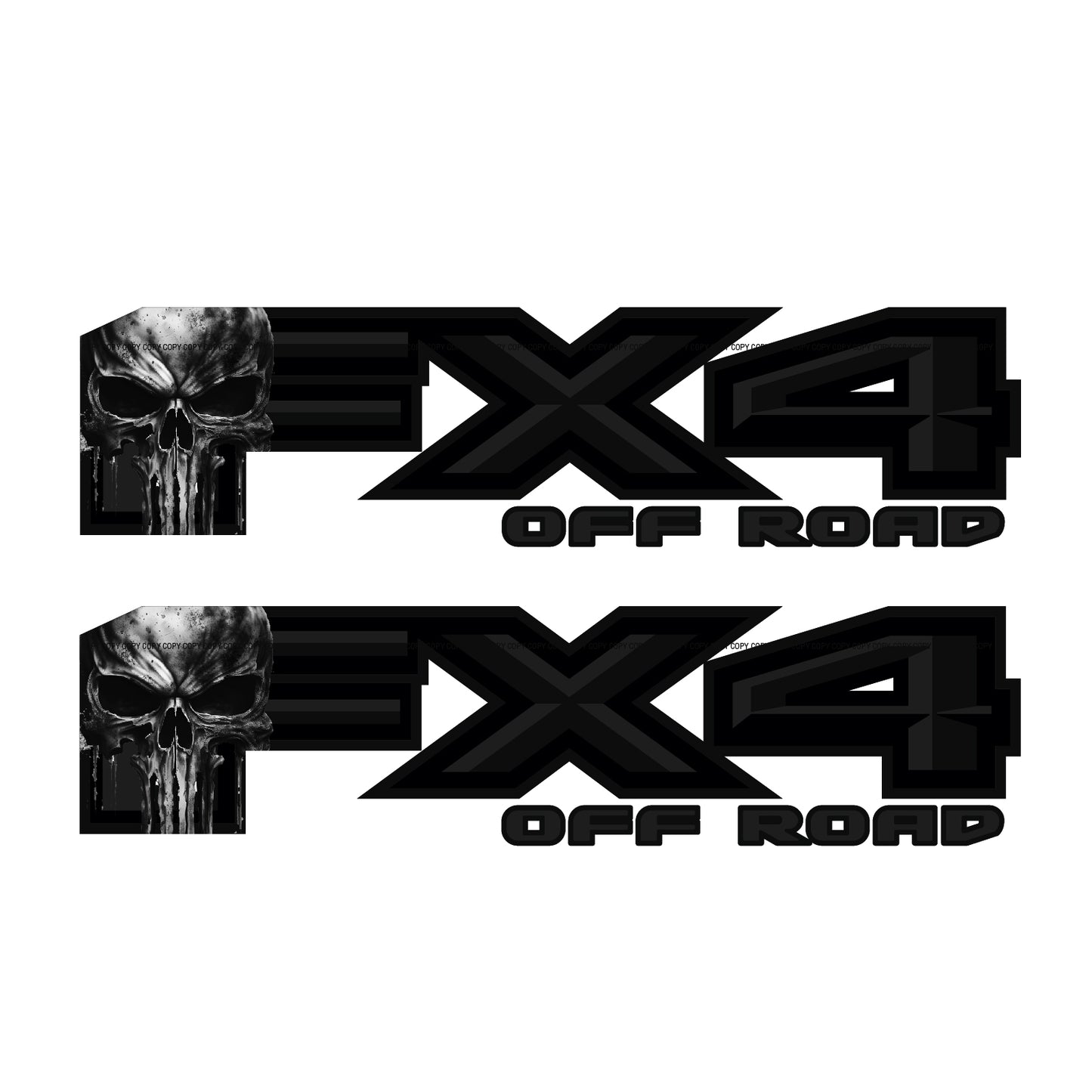 FX4 Off Road Skull Decal Replacement Sticker Ford F 150 Bedside Emblem for 4x4 Truck Super Duty