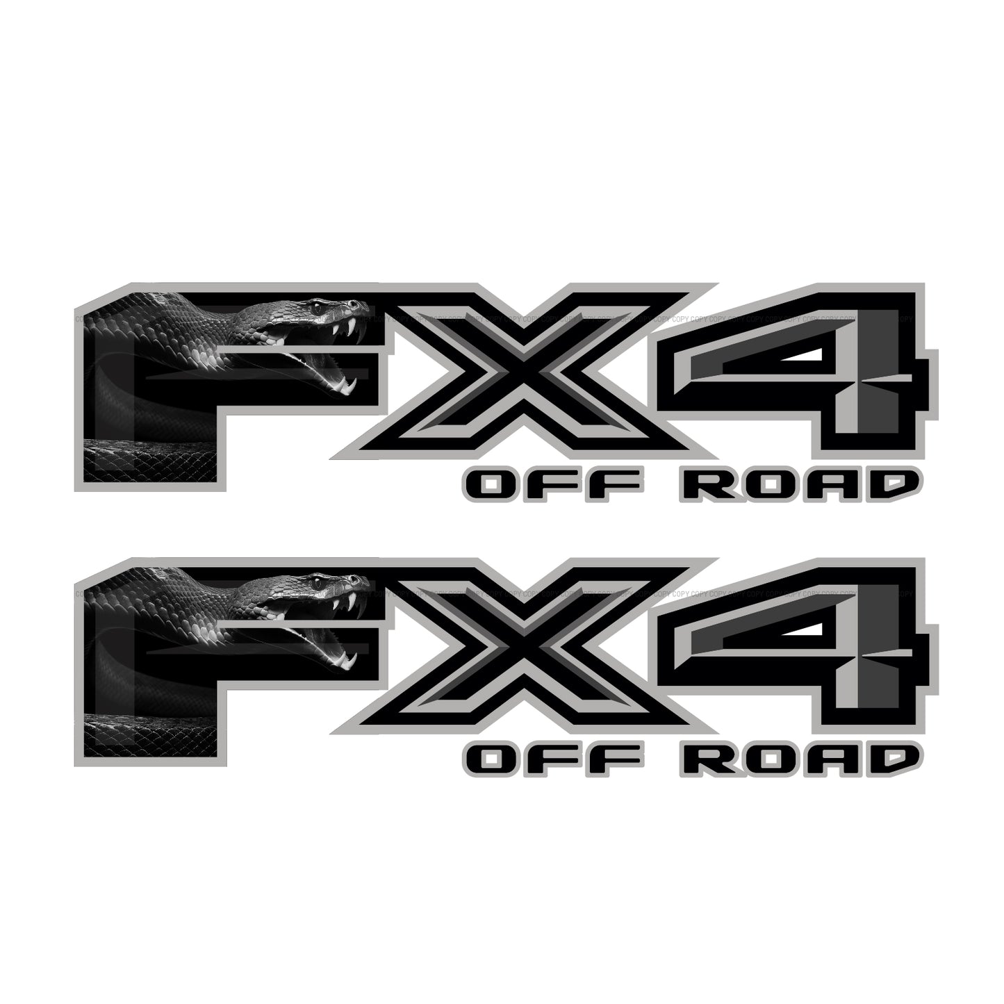 FX4 Off Road Snake Decal Replacement Sticker Ford F 150 Bedside Emblem for 4x4 Truck Super Duty