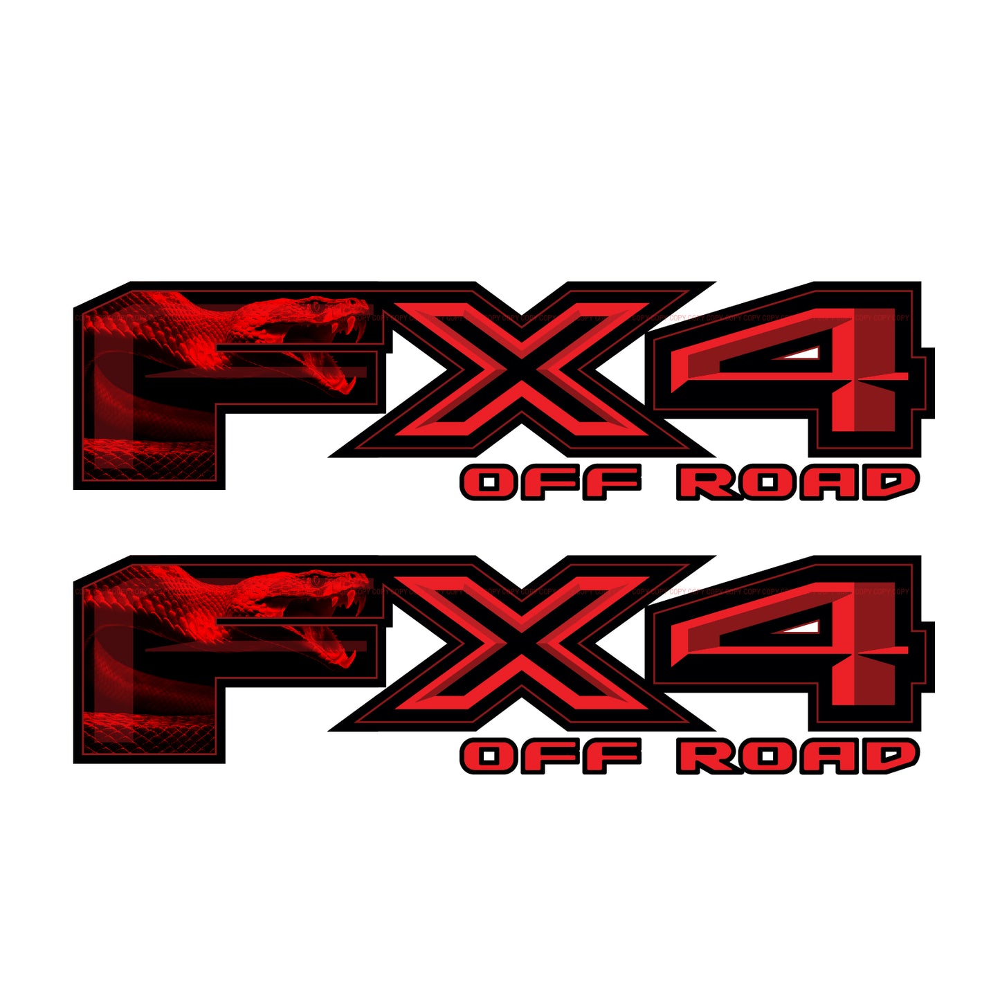 FX4 Off Road Snake Decal Replacement Sticker Ford F 150 Bedside Emblem for 4x4 Truck Super Duty