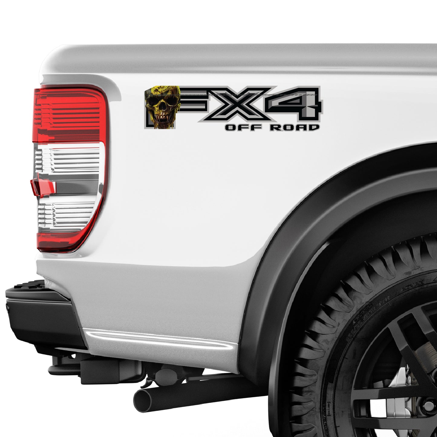 FX4 Off Road Decal Replacement Sticker / Skull Yellow Snake