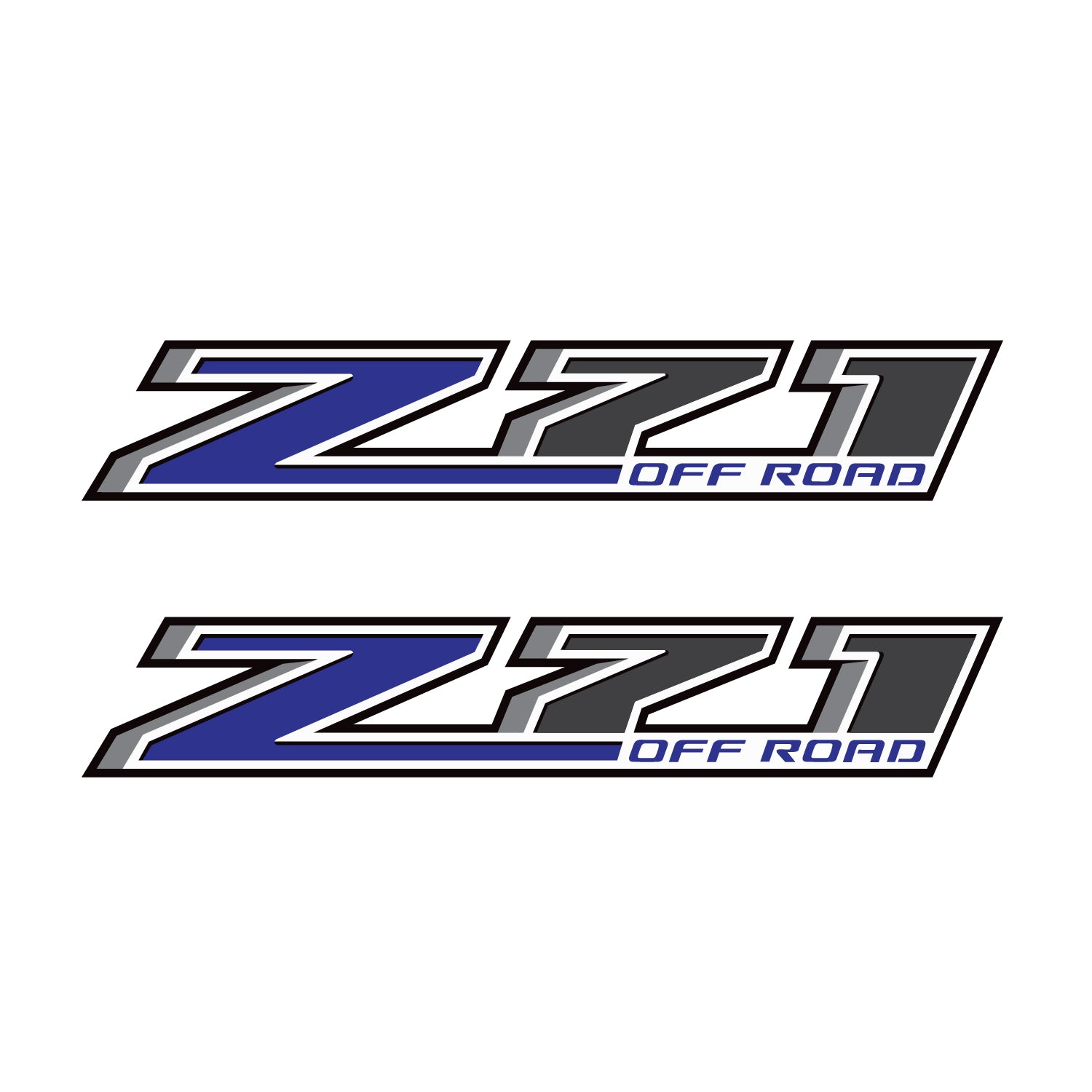 Z71 Offroad Truck Decals Blue - 2014-2018 Bedside Stickers - TiresFX