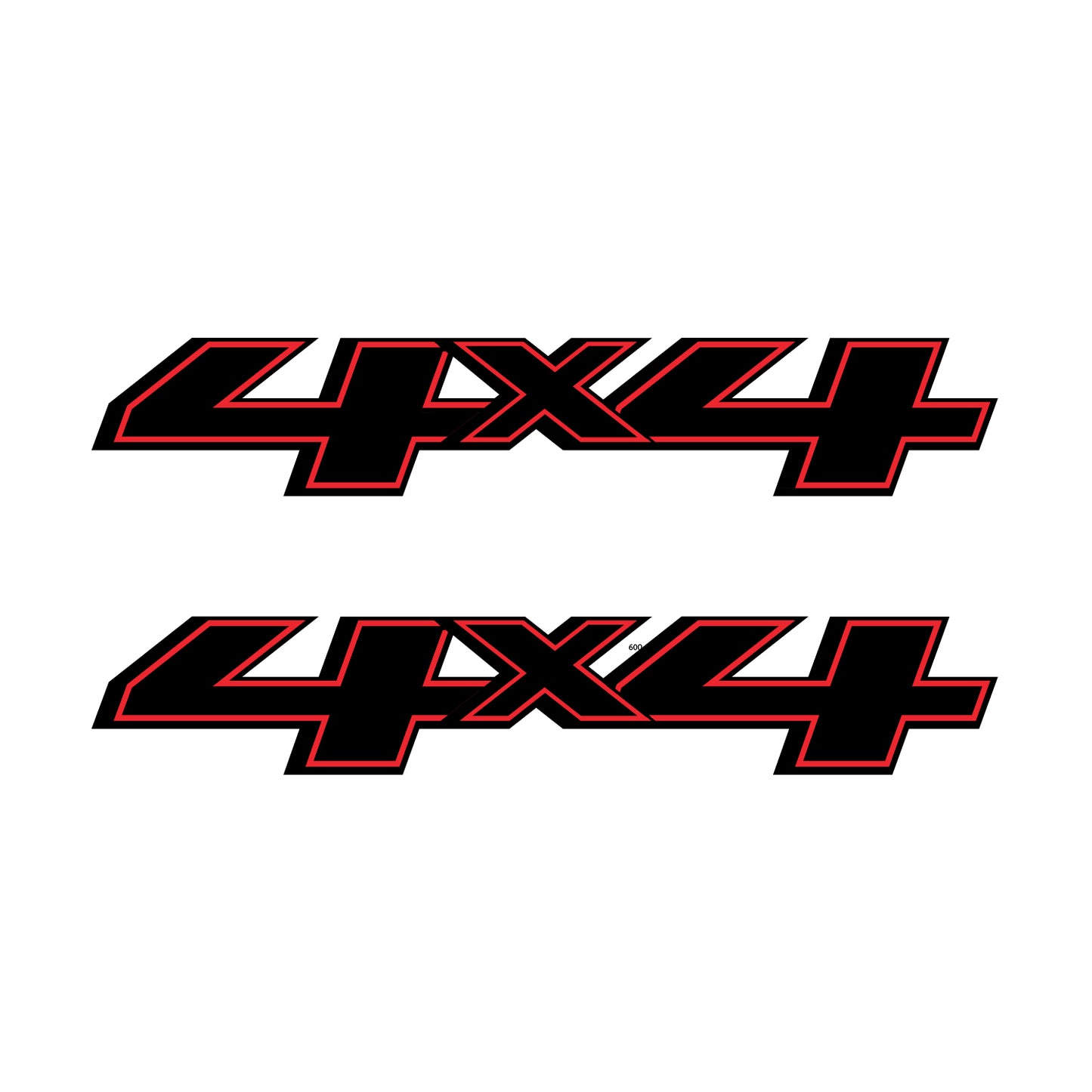 MC Sierra 4x4 Red Black Decals Bedside Replacement Stickers - TiresFX
