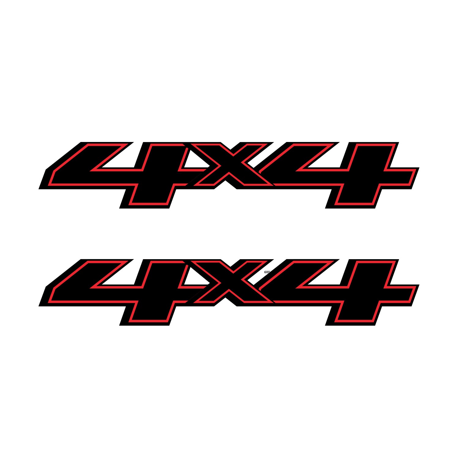 MC Sierra 4x4 Red Black Decals Bedside Replacement Stickers - TiresFX