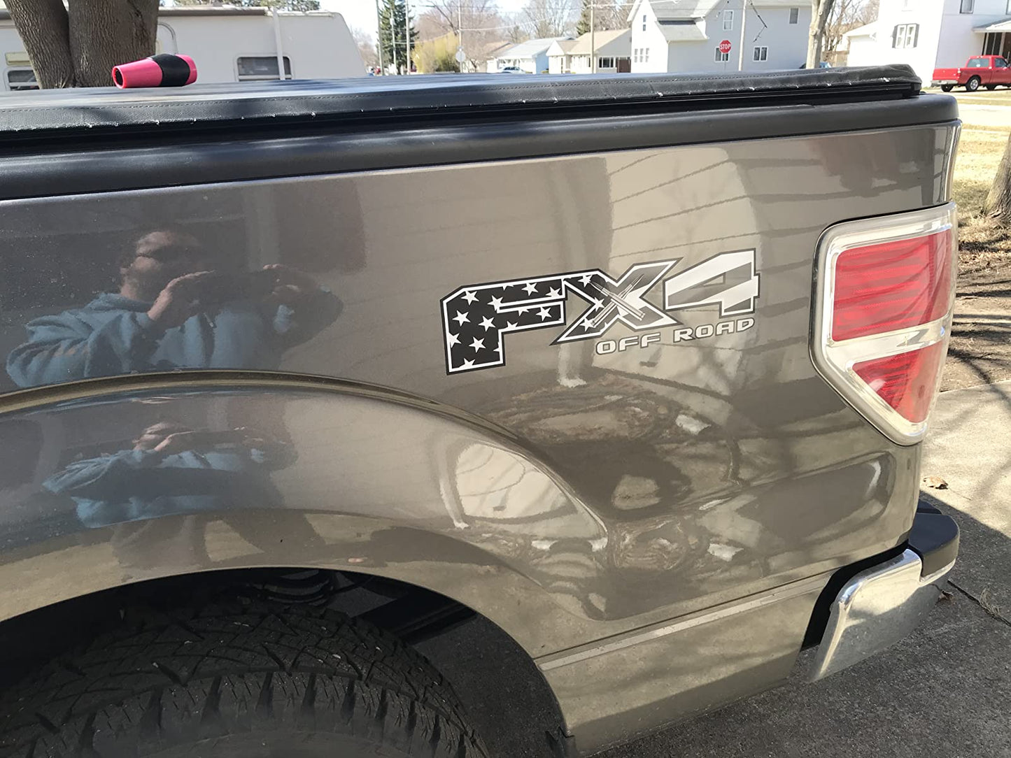 FX4 Off Road Decal USA Black Flag Replacement Sticker Ford F 150 Bedside Emblem for 4x4 Truck Super Duty F250 F350 F450