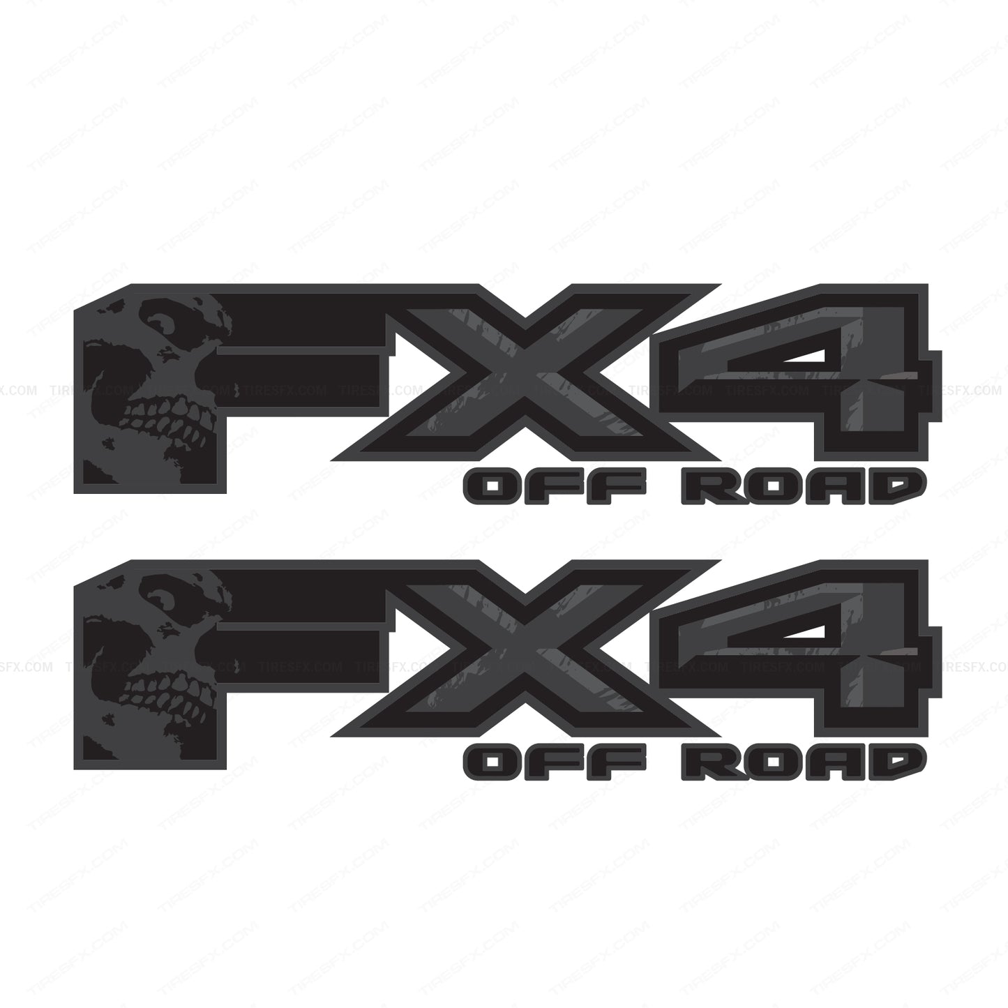 FX4 Off Road Skull Decal Replacement Sticker Ford F 150 Bedside Emblem for 4x4 Truck Super Duty