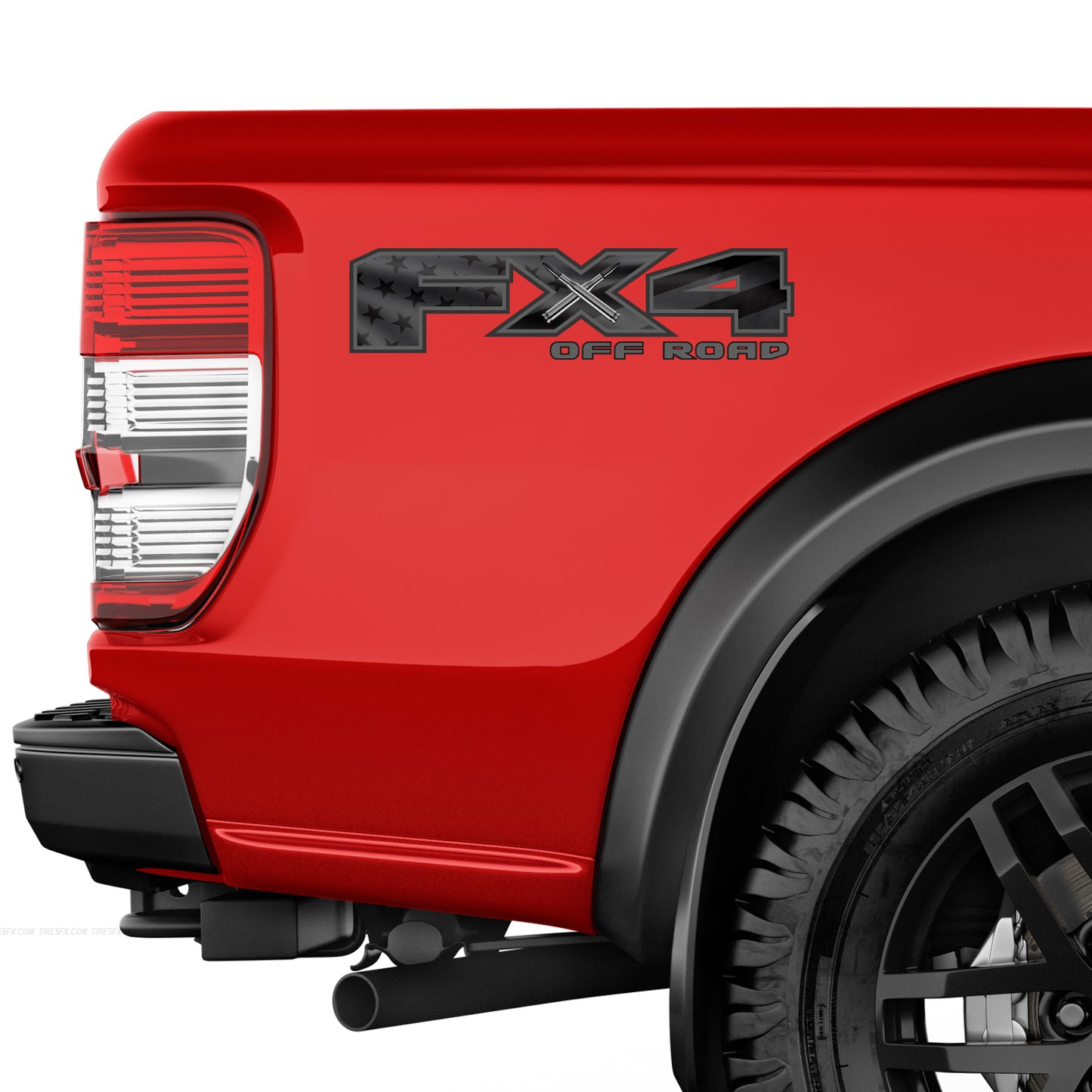 FX4 Off Road Black Flag Decal Replacement Sticker Ford F 150 Bedside Emblem for 4x4 Truck Super Duty