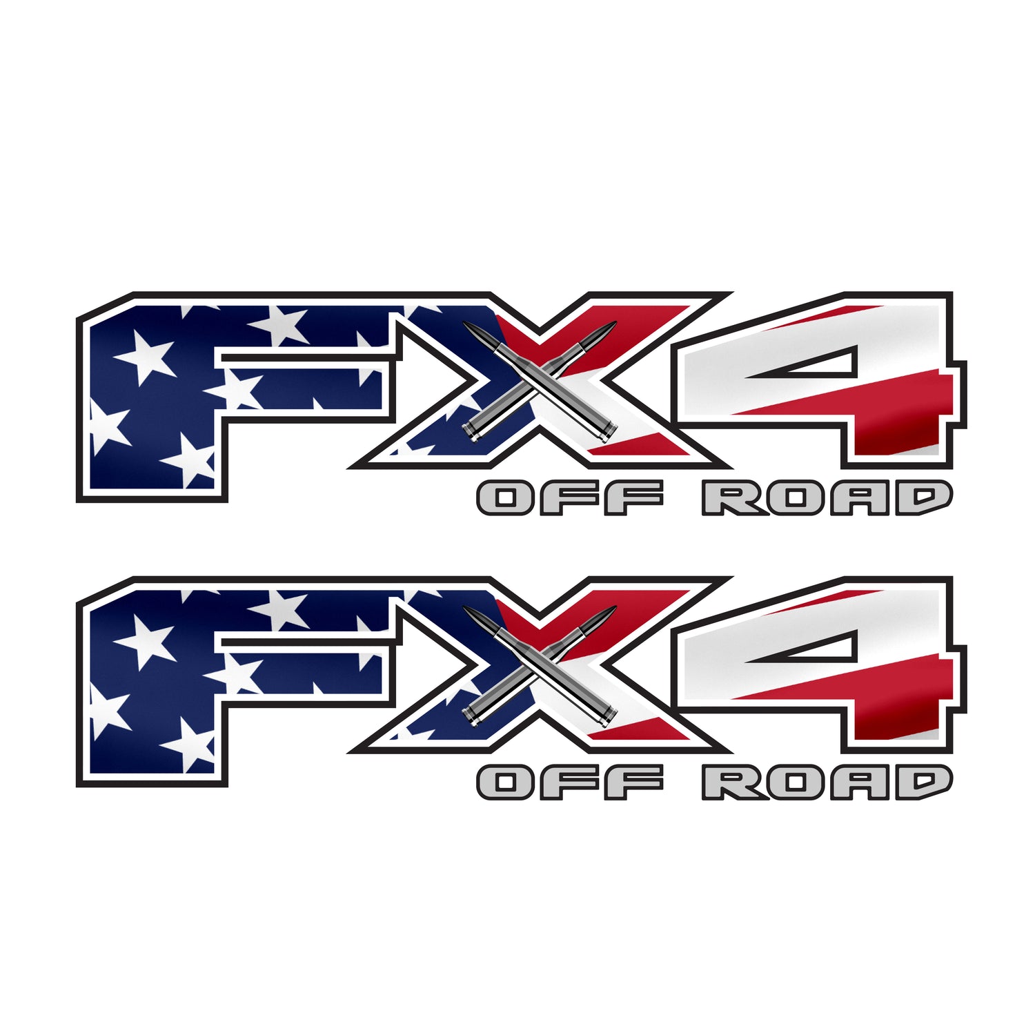TIRESFX FX4 Off Road Decal USA Flag Replacement Sticker Ford F 150 Bedside Emblem for 4x4 Truck Super Duty F250 F350 F450 - TiresFX