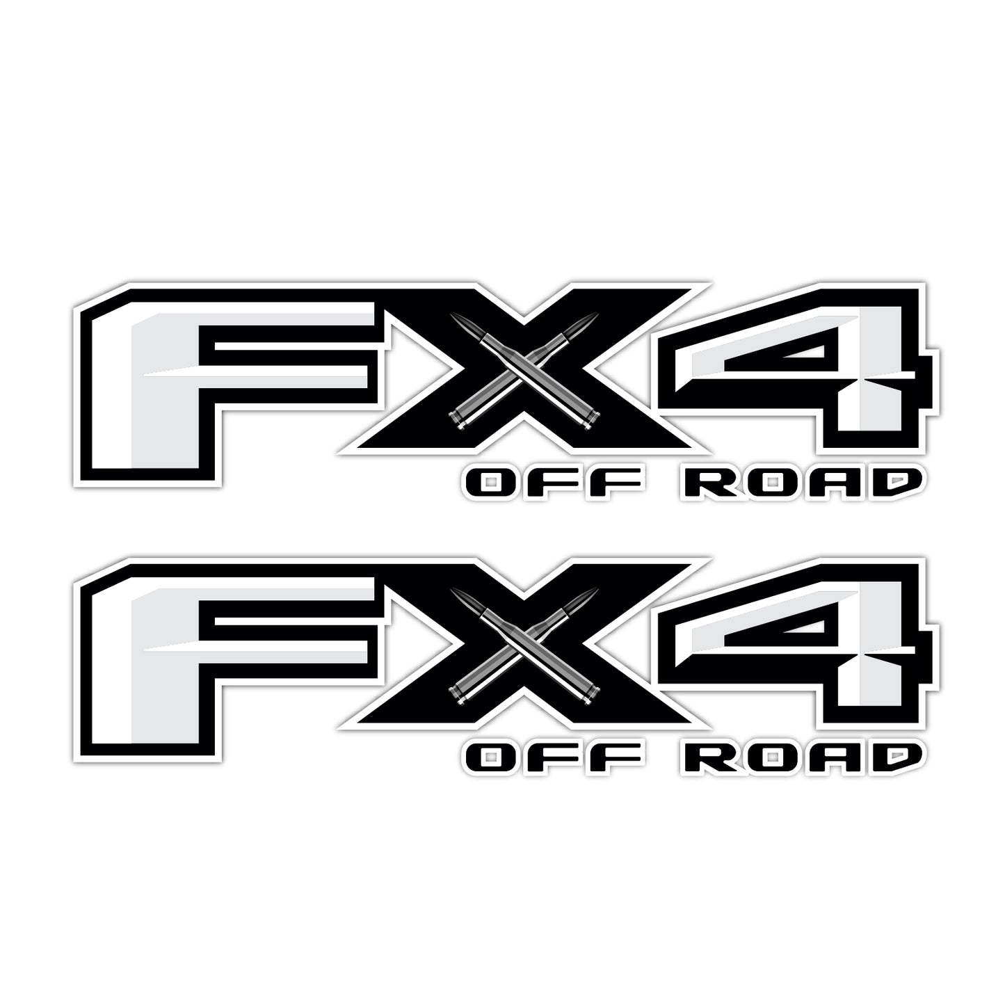 FX4 Off Road Bullets Decal Replacement Sticker Ford F 150 Bedside Emblem for 4x4 Truck Super Duty