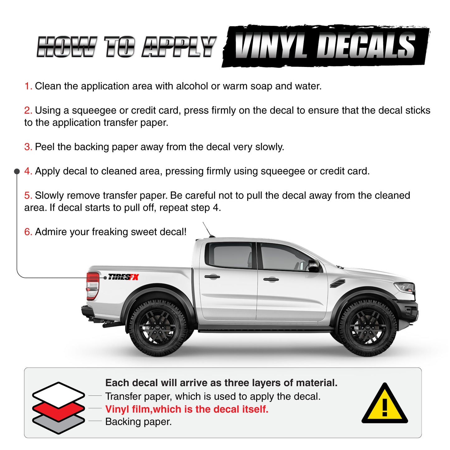 4X4 Decals USA Flag Bedside Truck Stickers (2015, 2016, 2017, 2018) - TiresFX