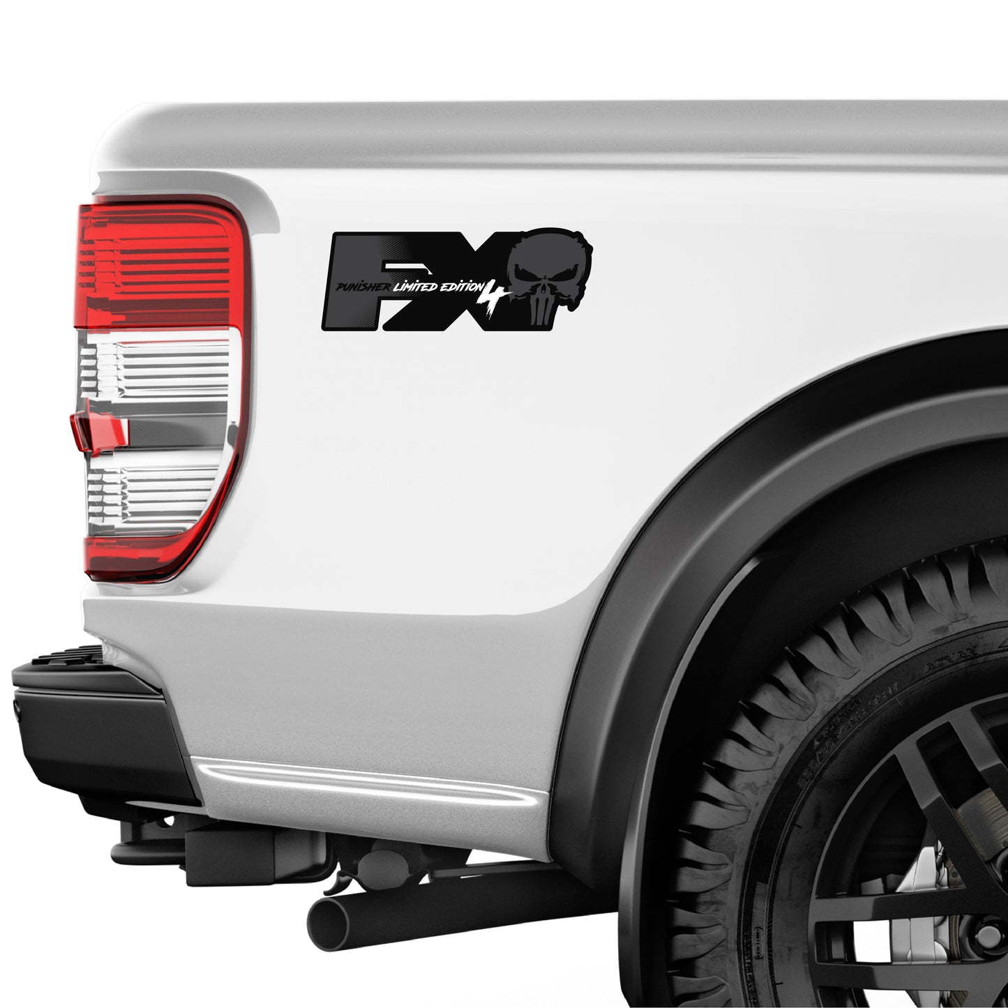 FX4 Punisher Off Road Decal Replacement Sticker Ford F 150 Bedside Emblem for 4x4 Truck Super Duty F250 F350 F450