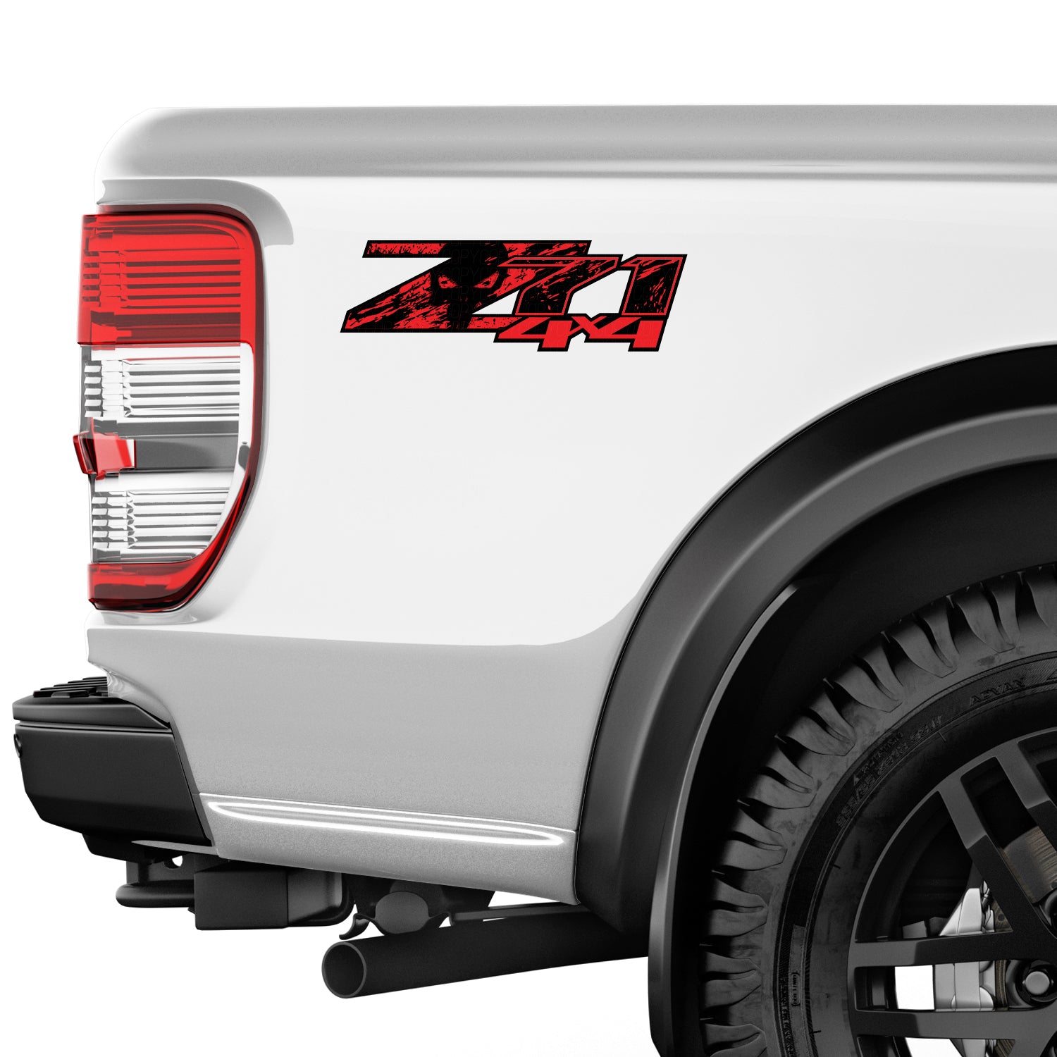 Z71 4x4 Decals Red Skull Sticker - TiresFX
