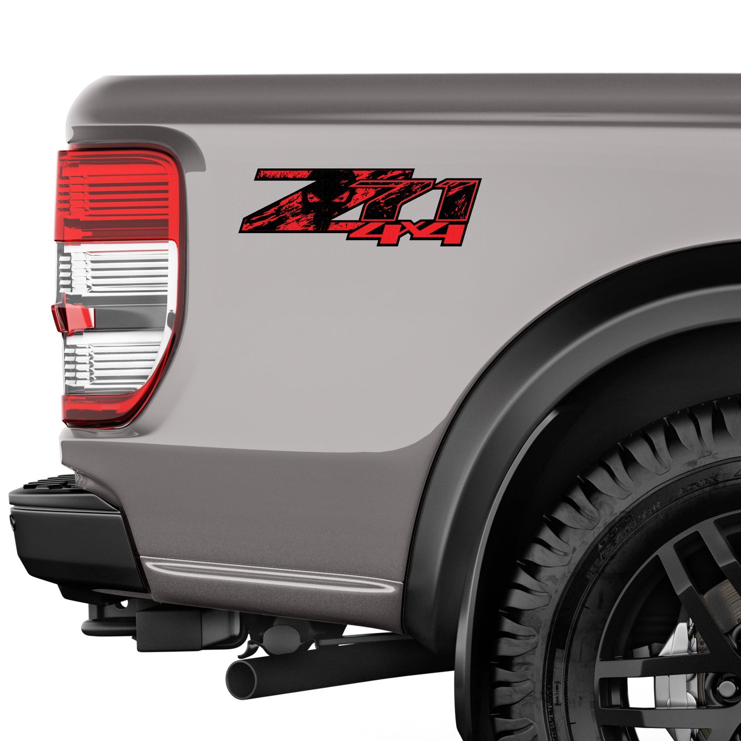 Z71 4x4 Decals Red Skull Sticker - TiresFX