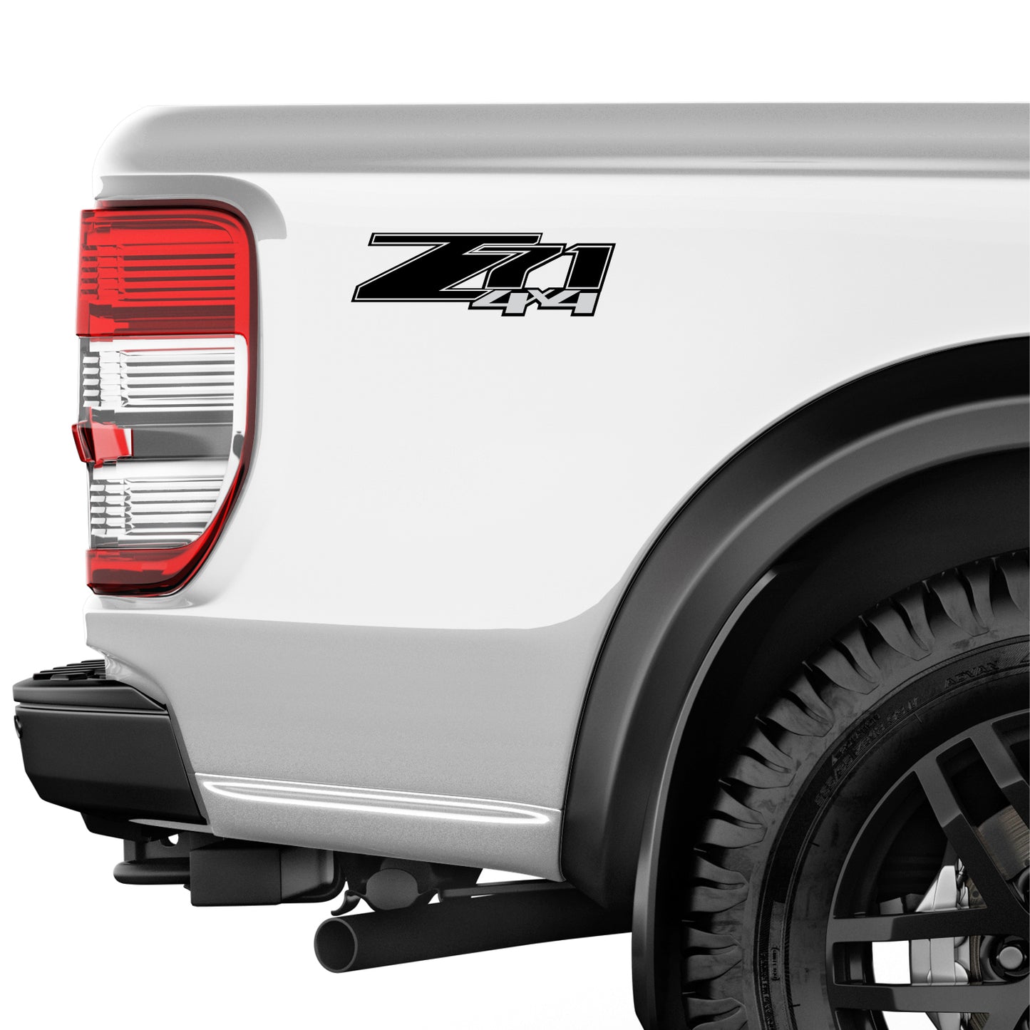 Z71 4x4 Black Blackout - F - 1500 2500 HD Stickers - TiresFX