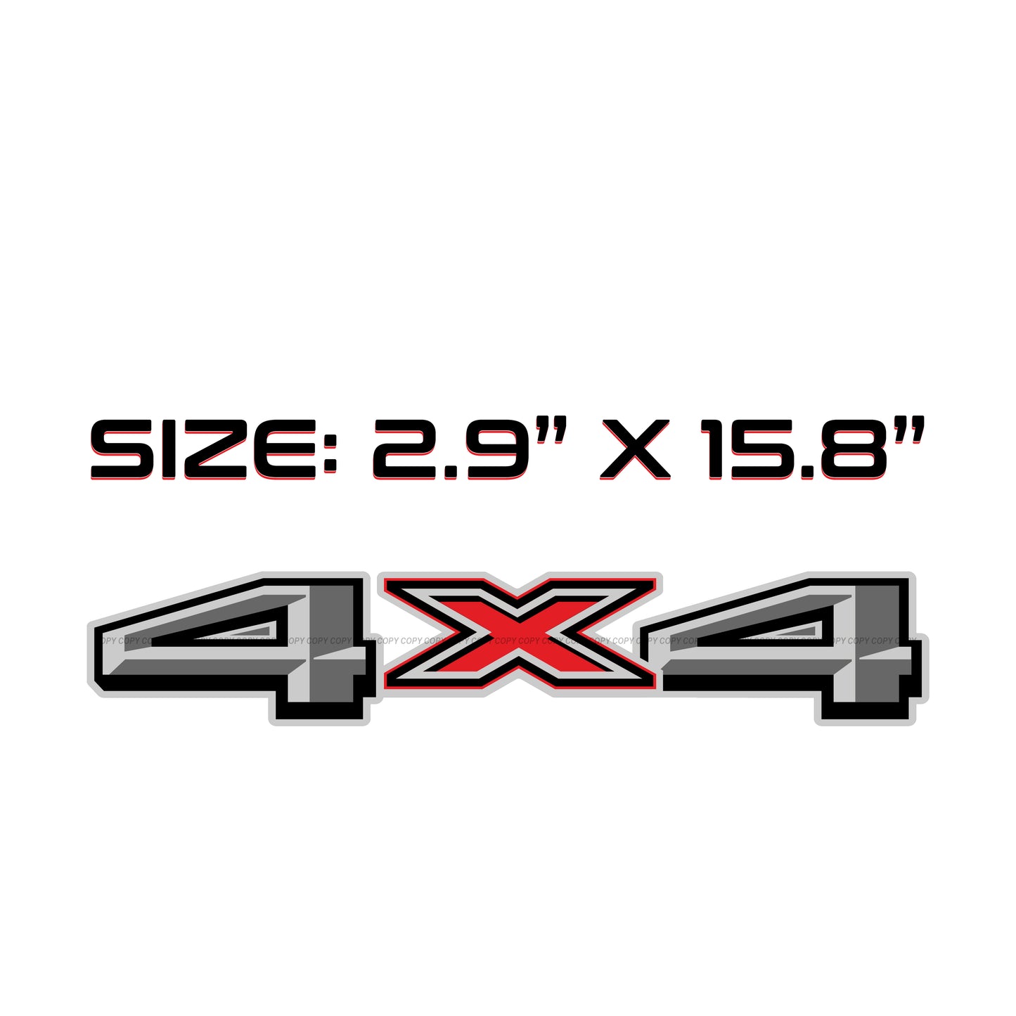 4X4 Decals Bedside Truck Stickers Compatible with New F150, F250, F350 Super Duty