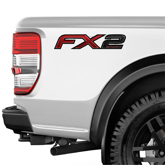 FX2 Sport Decals F Stickers Truck Bed Side / Red