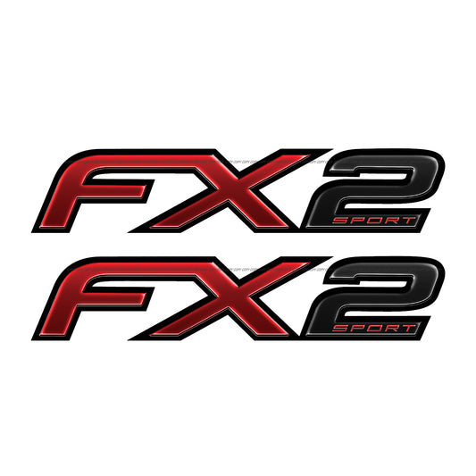 FX2 Sport Decals F Stickers Truck Bed Side / Red