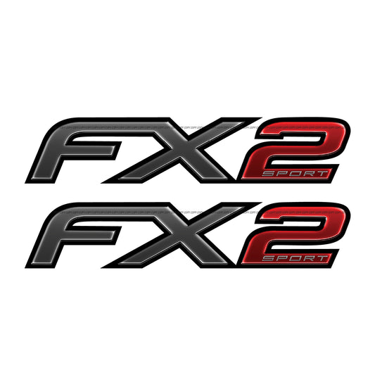FX2 Sport Decals F Stickers Truck Bed Side / Grey
