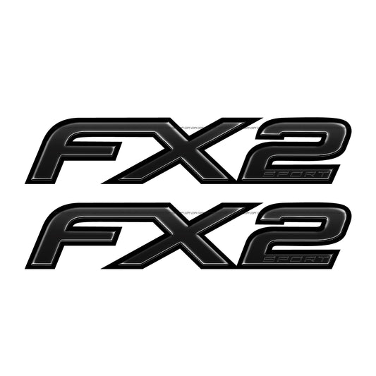 FX2 Sport Decals F Stickers Truck Bed Side / Black
