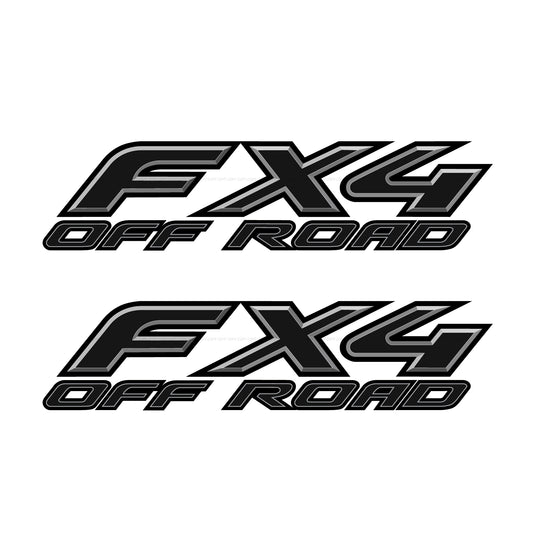 FX4 Off Road Decals Black Stickers - F (1997-2010) Super Duty F250 F350 F450