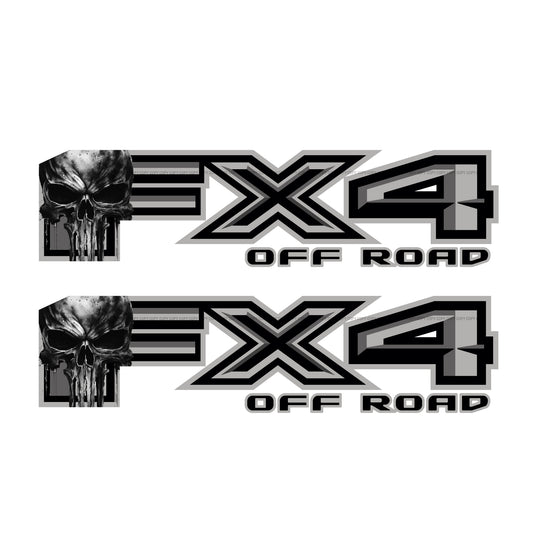 FX4 Off Road Skull Decal Replacement Sticker Ford F 150 Bedside Emblem for 4x4 Truck Super Duty