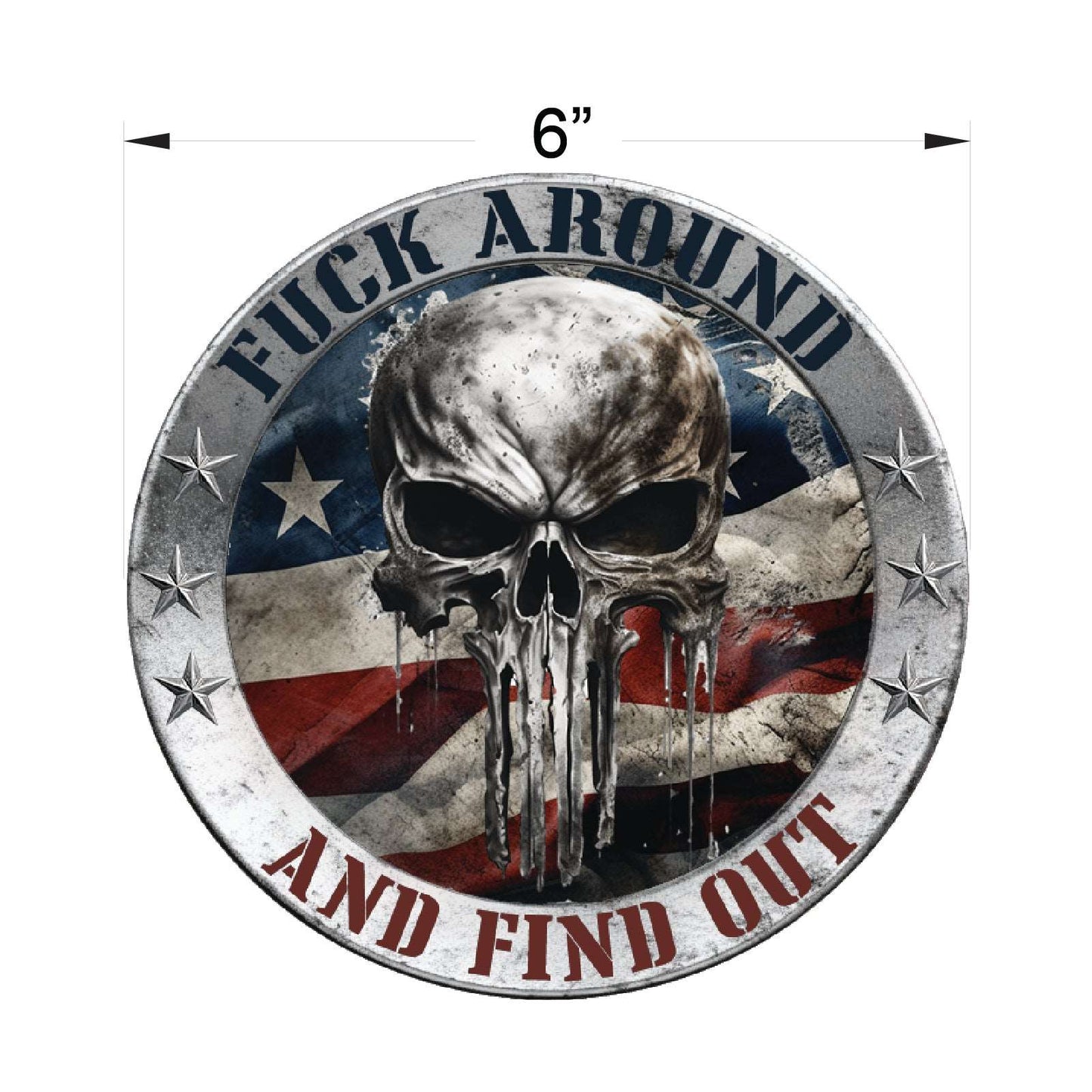 FAFO Skull Decal - Fuck Around and Find Out Color Decal