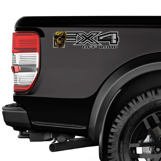 FX4 Off Road Decal Replacement Sticker / Skull Yellow Snake