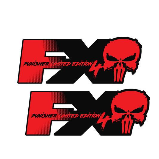 FX4 Punisher Off Road Decal Replacement Sticker Ford F 150 Bedside Emblem for 4x4 Truck Super Duty F250 F350 F450