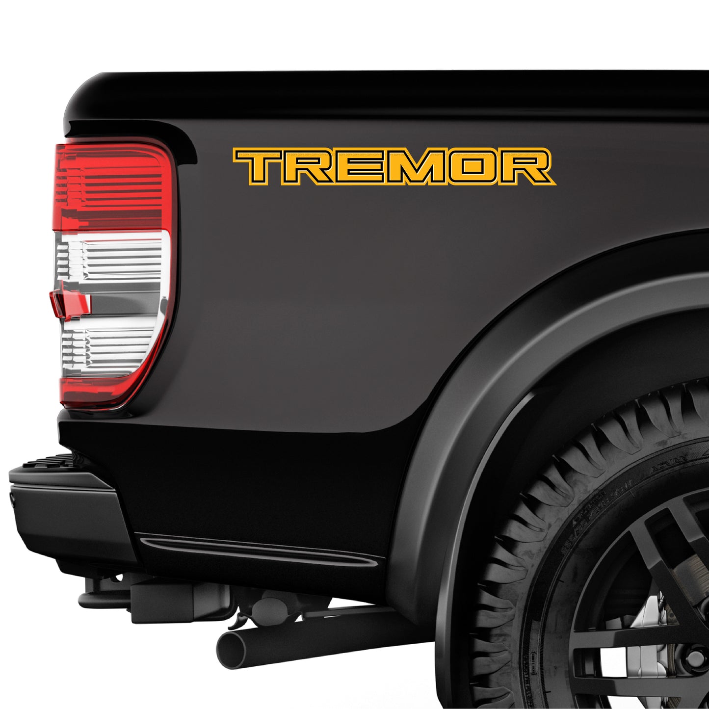 Tremor Yellow Decals Package White Accent Truck Bed Side Sticker