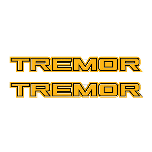 Tremor Yellow Decals Package White Accent Truck Bed Side Sticker