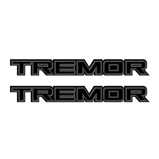 Tremor Black Decals Package White Accent Truck Bed Side Sticker
