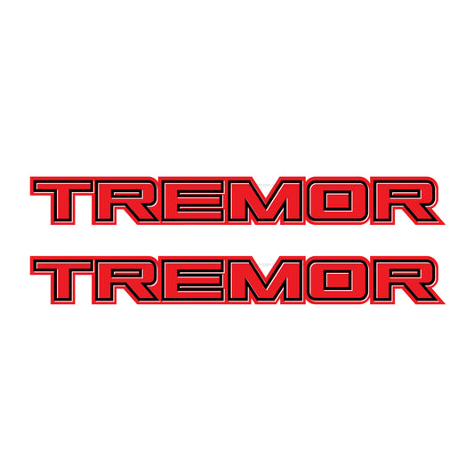 Tremor Red Decals Package White Accent Truck Bed Side Sticker