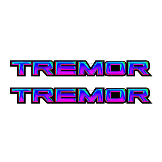 Tremor Metal Decals Truck Bed Side Stickers Ford F150 F250 / Cold Neon