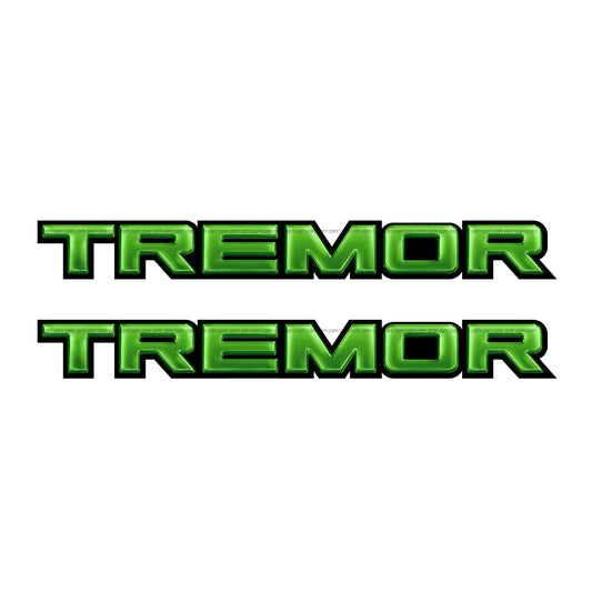 Tremor Metal Decals Truck Bed Side Stickers Ford F150 F250 / Green
