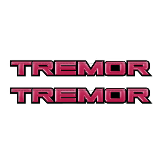 Tremor Metal Decals Truck Bed Side Stickers Ford F150 F250 / Hot Pink