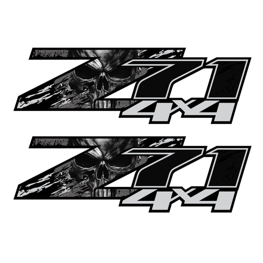 Z71 4x4 Decals Skull Stickers Chevy Silverado - F - 1500 2500 HD Stickers