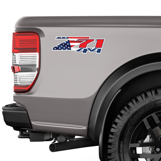 Z71 4x4 Decals USA Flag Stickers Chevy Silverado - F - 1500 2500 HD Stickers