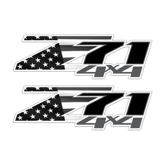Z71 4x4 Decals USA Flag Stickers Chevy Silverado - F - 1500 2500 HD Stickers