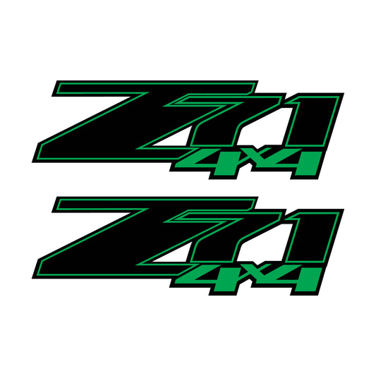 Z71 4x4 Decals Green Stickers Chevy Silverado - F - 1500 2500 HD Stickers