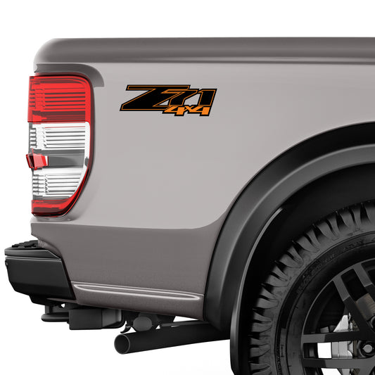 Z71 4x4 Decals Orange Stickers Chevy Silverado - F - 1500 2500 HD Stickers