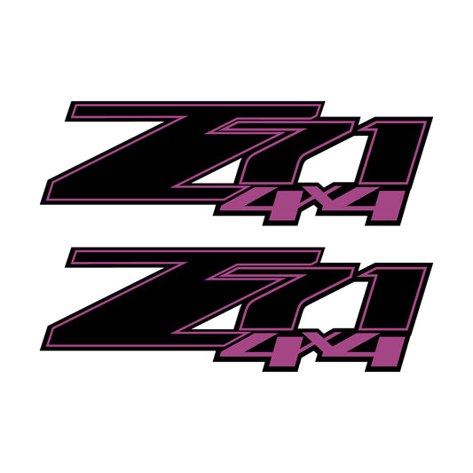 Z71 4x4 Decals Purple Stickers Chevy Silverado - F - 1500 2500 HD Stickers