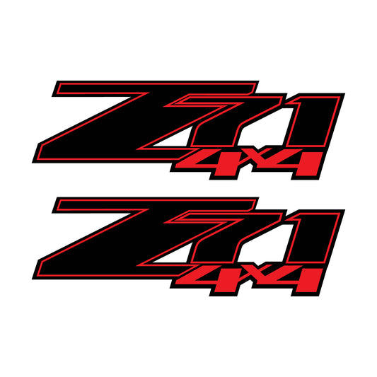 Z71 4x4 Decals Red Stickers Chevy Silverado - F - 1500 2500 HD Stickers