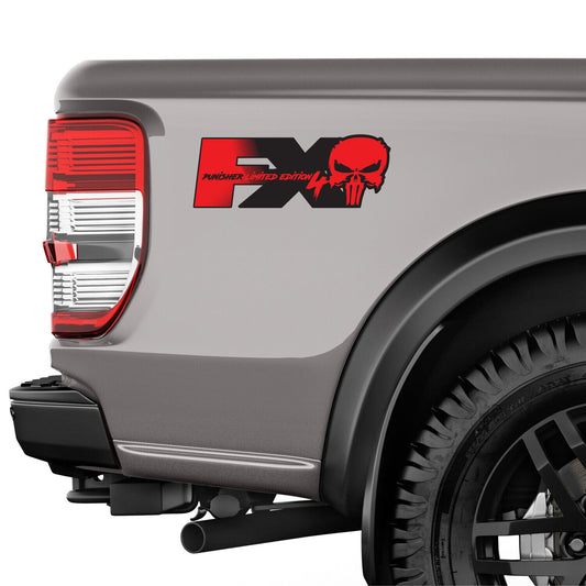 FX4 Punisher Off Road Decal Replacement Sticker Ford F 150 Bedside Emblem for 4x4 Truck Super Duty F250 F350 F450
