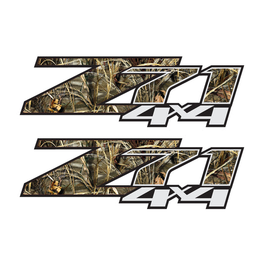 Z71 4x4 Realtree Camo (Set of 2 Decals) - F - 1500 2500 HD Stickers - TiresFX