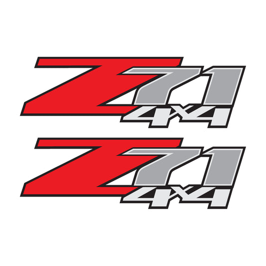 Z71 4x4 (Set of 2 Decals) - F - 1500 2500 HD Stickers - TiresFX