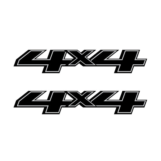 GMC Sierra 4x4 Truck Black Blackout Decals Bedside Replacement Stickers - TiresFX