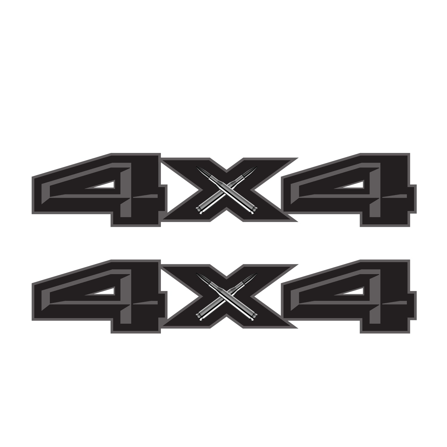 4X4 Decals Black Bullet Bedside Truck Stickers (2015, 2016, 2017, 2018) - TiresFX