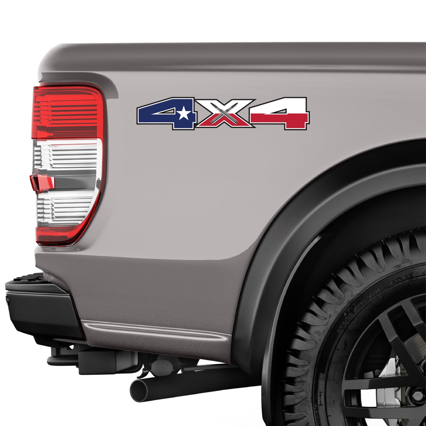 TIRESFX 4X4 Decals Texas Flag Bedside Truck Stickers (2015, 2016, 2017, 2018) - TiresFX
