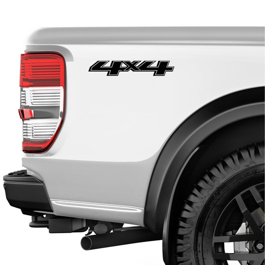 GMC Sierra 4x4 Truck Black Blackout Decals Bedside Replacement Stickers - TiresFX